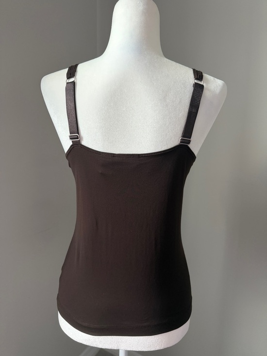 CHICO’S Microfiber Tank Top Brown Stretch Sleeveless Basic Layering Top Sz Small - Picture 2 of 14